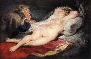 Peter Paul Rubens The Hermit and the Sleeping Angelica oil painting on canvas